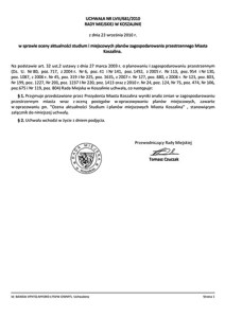 Uchwała Rady Miejskiej w Koszalinie nr LVIII/681/2010