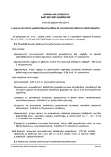 Uchwała Rady Miejskiej w Koszalinie nr LX/690/2010