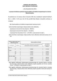 Uchwała Rady Miejskiej w Koszalinie nr LX/692/2010