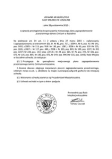 Uchwała Rady Miejskiej w Koszalinie nr LX/711/2010