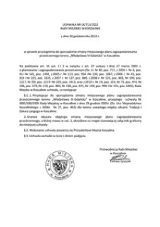 Uchwała Rady Miejskiej w Koszalinie nr LX/715/2010