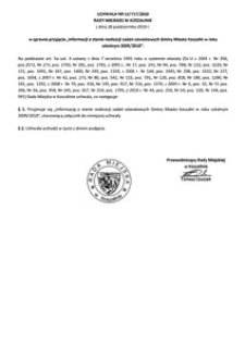 Uchwała Rady Miejskiej w Koszalinie nr LX/717/2010