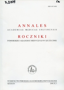 Annales Academiae Medicae Stetinensis = Roczniki Pomorskiej Akademii Medycznej w Szczecinie. 2009, 55, 3