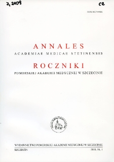 Annales Academiae Medicae Stetinensis = Roczniki Pomorskiej Akademii Medycznej w Szczecinie. 2010, 56, 1