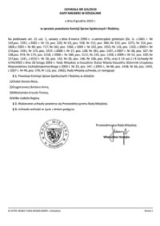 Uchwała Rady Miejskiej w Koszalinie nr II/6/2010