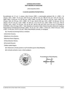 Uchwała Rady Miejskiej w Koszalinie nr II/7/2010