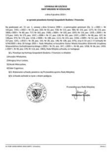 Uchwała Rady Miejskiej w Koszalinie nr II/8/2010