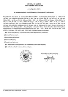 Uchwała Rady Miejskiej w Koszalinie nr II/9/2010