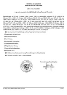 Uchwała Rady Miejskiej w Koszalinie nr II/10/2010