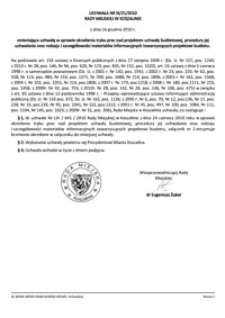 Uchwała Rady Miejskiej w Koszalinie nr III/21/2010