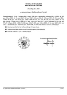Uchwała Rady Miejskiej w Koszalinie nr IV/25/2010