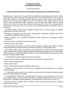 Uchwała Rady Miejskiej w Koszalinie nr V/33/2011