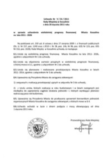 Uchwała Rady Miejskiej w Koszalinie nr V/34/2011