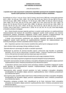 Uchwała Rady Miejskiej w Koszalinie nr V/37/2011