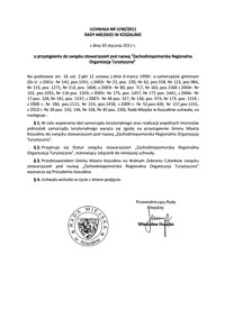 Uchwała Rady Miejskiej w Koszalinie nr V/40/2011
