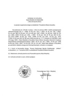 Uchwała Rady Miejskiej w Koszalinie nr V/51/2011