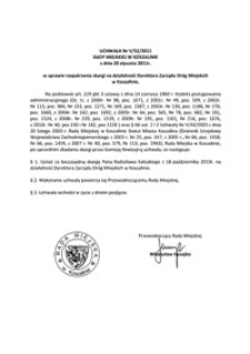 Uchwała Rady Miejskiej w Koszalinie nr V/52/2011