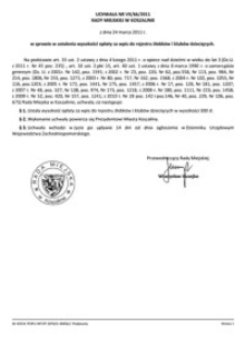 Uchwała Rady Miejskiej w Koszalinie nr VII/66/2011