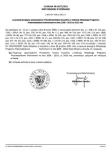 Uchwała Rady Miejskiej w Koszalinie nr VII/75/2011