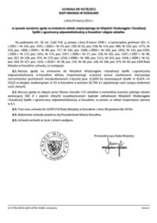 Uchwała Rady Miejskiej w Koszalinie nr VII/78/2011