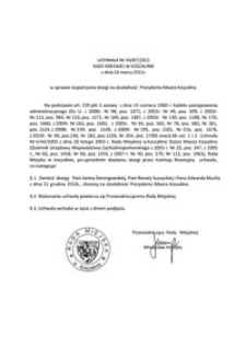 Uchwała Rady Miejskiej w Koszalinie nr VII/87/2011