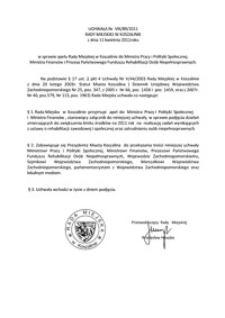 Uchwała Rady Miejskiej w Koszalinie nr VIII/89/2011