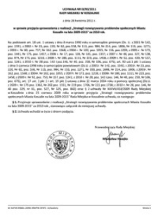 Uchwała Rady Miejskiej w Koszalinie nr IX/93/2011
