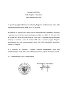 Uchwała Rady Miejskiej w Koszalinie nr IX/95/2011
