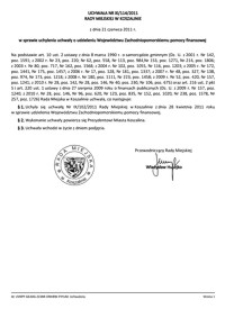 Uchwała Rady Miejskiej w Koszalinie nr XI/114/2011