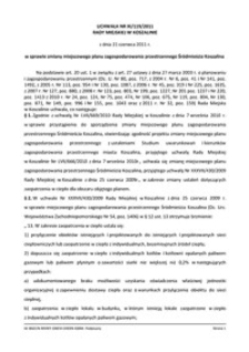 Uchwała Rady Miejskiej w Koszalinie nr XI/119/2011