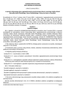 Uchwała Rady Miejskiej w Koszalinie nr XI/121/2011