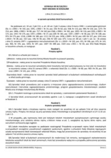 Uchwała Rady Miejskiej w Koszalinie nr XI/130/2011