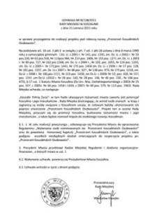 Uchwała Rady Miejskiej w Koszalinie nr XI/138/2011