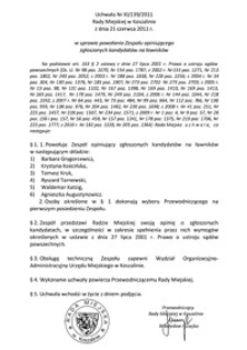 Uchwała Rady Miejskiej w Koszalinie nr XI/139/2011