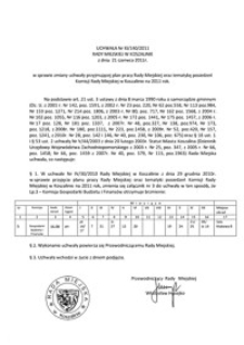 Uchwała Rady Miejskiej w Koszalinie nr XI/140/2011
