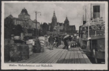 Stettin, Hakenterrasse mit Hafenbild