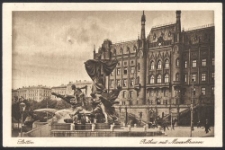 Stettin, Rathaus mit Manzelbrunnen