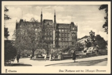 Stettin, Das Rathaus und der Manzel-Brunnen