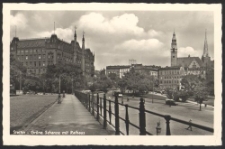 Stettin - Gr&uuml;ne Schanze mit Rathaus