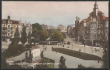 Stettin, Kaiser-Wilhelm-Denkmal mit Blick auf den Königsplatz