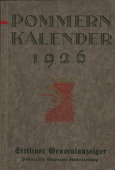 Pommern-Kalender. 1926