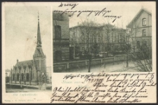 Gruss aus Stettin, Die Lutherkirche, Front des neues Krankenhauses an der Apfelallee