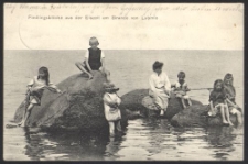 Findlingsblöcke aus der Eiszeit am Strande von Lubmin