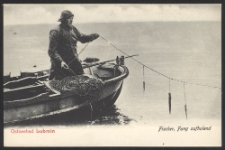 Ostseebad Lubmin, Fischer, Fang aufholend