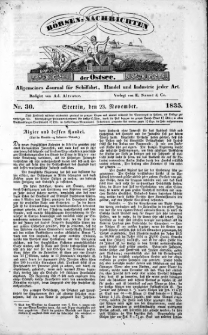 Börsen-Nachrichten der Ost-See : allgemeines Journal für Schiffahrt, Handel und Industrie jeder Art. 1835 Nr. 30