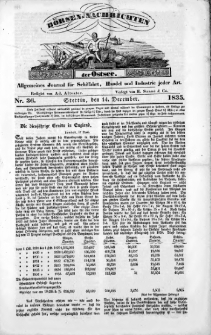 Börsen-Nachrichten der Ost-See : allgemeines Journal für Schiffahrt, Handel und Industrie jeder Art. 1835 Nr. 36