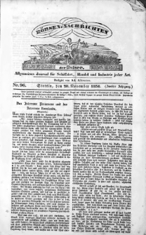 Börsen-Nachrichten der Ost-See : allgemeines Journal für Schiffahrt, Handel und Industrie jeder Art. 1836 Nr. 96