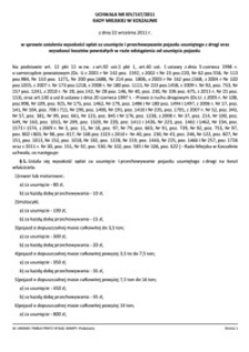 Uchwała Rady Miejskiej w Koszalinie nr XIV/147/2011