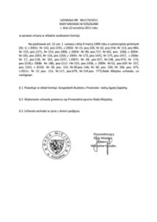 Uchwała Rady Miejskiej w Koszalinie nr XIV/174/2011