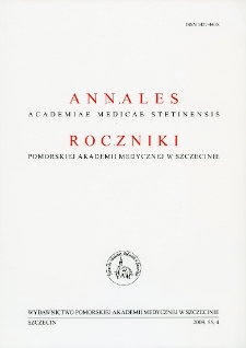 Annales Academiae Medicae Stetinensis = Roczniki Pomorskiej Akademii Medycznej w Szczecinie. 2009, 55, 4